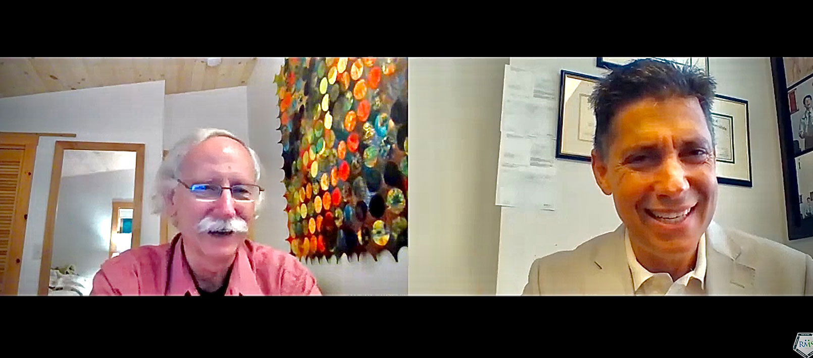 Dr. Walter WIllett on left speaks with Dr. Tom Rifai on right in this Zoom interview.